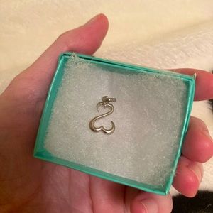 Jane Seymour Solid sterling VINTAGE Open Heart Pendant great condition
